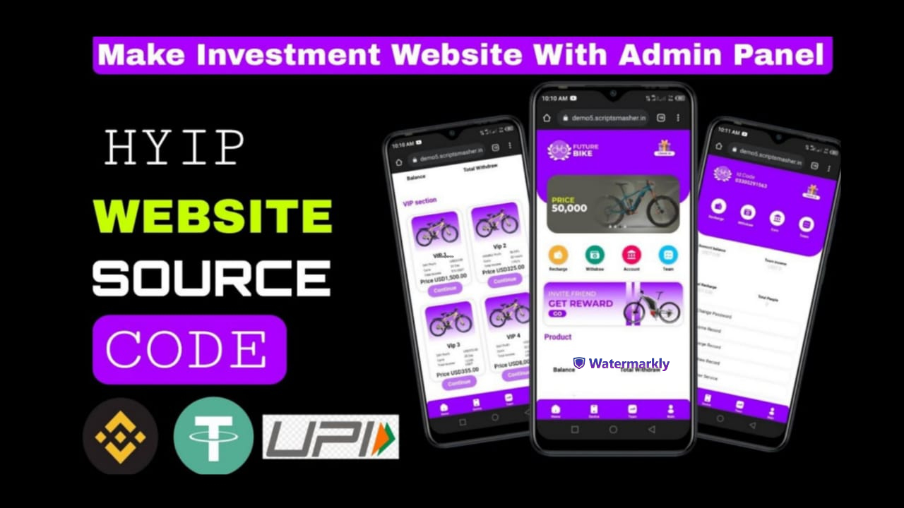 Bicycle Hyip Investment website script 2024 - New design investment app