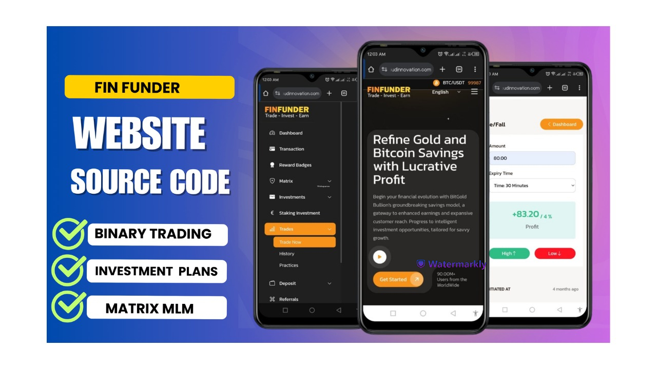 Finfunder multipurpose Binary Trading & Investment website script 2025