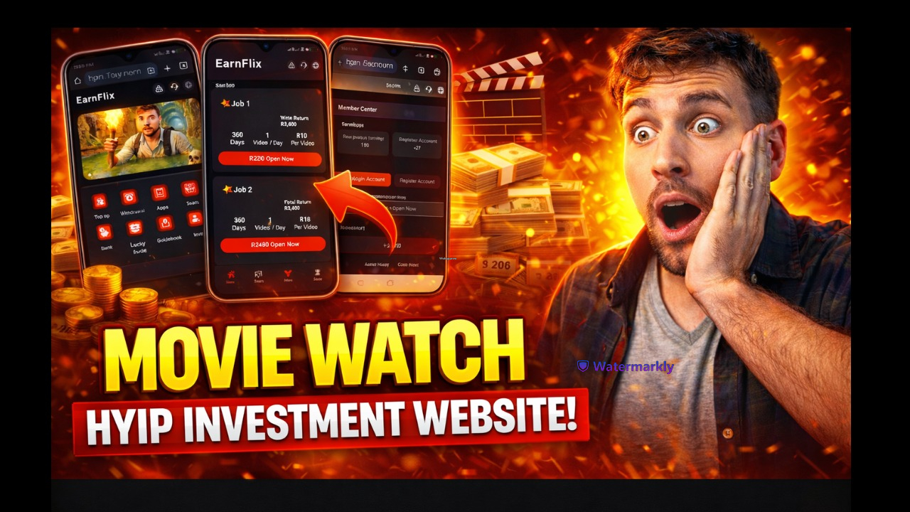 EarnFlix Movie Watch Hyip Investment Website Script