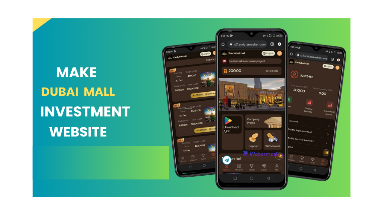 Dubai Mall Investment Website Script