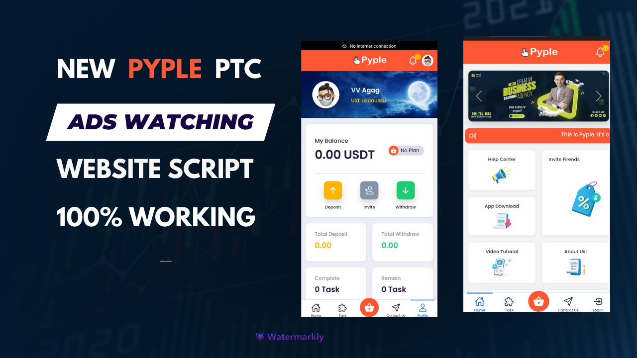 New Pyple Ptc Ads Watching Website Script 2023