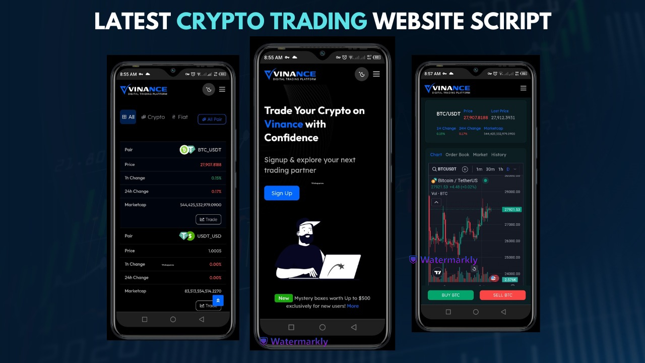 Vinance Trading Buy Sell  Website Script 2024